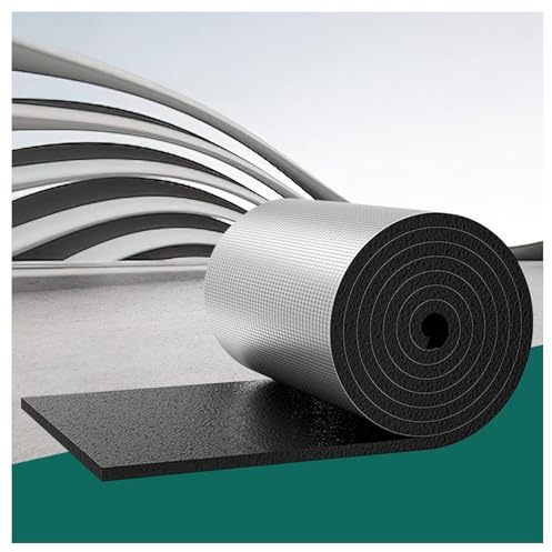 Isolant Thermique en Feuille Aluminium, avec Noyau en Mousse, Panneau Reflechissant Derriere Radiateur, Plaque Isolation Thermique Autocollante pour Sol, Toit, Mur(10MM(THK),1*1m/3.2*3.2ft)