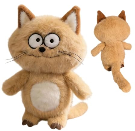 Peluches de Chat Animal | Adorable Coussin Doudou à Câlins - Coussin Décoratif Chat en Peluche pour Enfant | Pour le Salon la Chambre la Nurserie l'Enfant le Garçon les Filles la Copine l'Épouse l'Ami