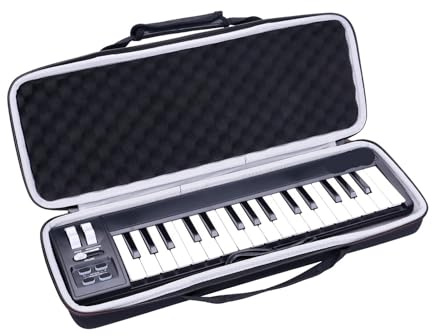 MIDI Keyboard Case MIDI Controller Keyboard Cover EVA Hard Case for 32 Key Midi Protective Carrying Storage Bag
