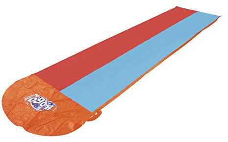 BESTWAY 52208 - Pista Deslizante Hinchable H2O Go Doble Rojo/Azul 549 cm