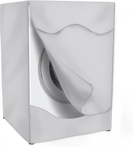 Mr.You]Abdeckung für Waschmaschinen/Wärmepumpentrockner Wasserdicht Für Frontlader Waschmaschinenschonbezug Silber Sonnenschutz staubdicht Verdickte XL