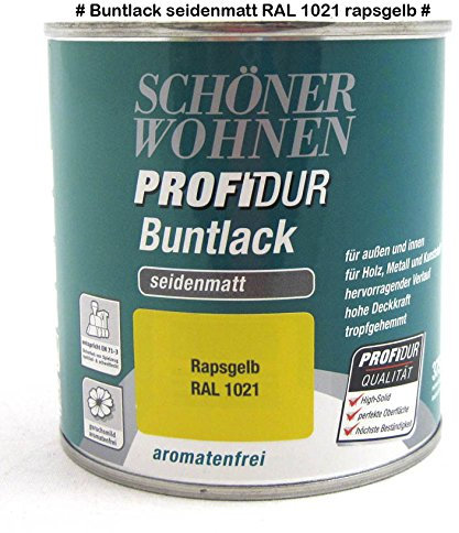 Profidur Buntlack 375 ml RAL 9001 Rapsgelb Seidenmatt Schöner Wohnen