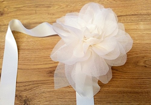 bracciale per bimba, damigella e sposa con rose di organza