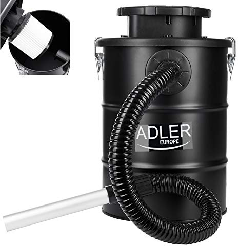 Adler AD7040, asksugare | HEPA-filter | Brandsäker slang | 1000 watt | 18 liter | Kaminsugare | ugndammsugare | grillsugare | asksugare | kolsugare | Dammsugare, W, 18 liter