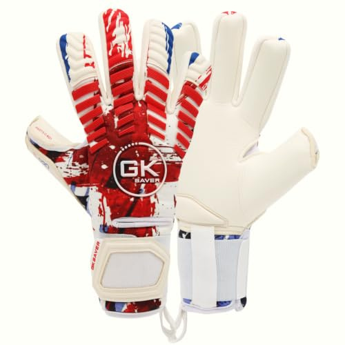 GK Saver Fußball-Torwarthandschuhe Protech Series Professionelle Torwarthandschuhe Größe 6 bis 11 Fußball-GK-Handschuhe (Protech 401 NO Savefinger, Size 9)