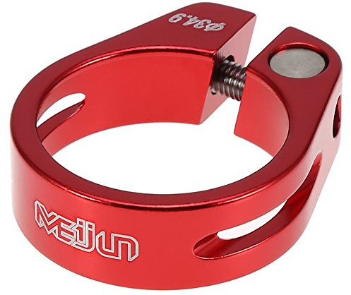 FOXCUP Sattelstützenklemme Rot, 34,9 mm, Schnellspanner, Qr-Sitzklemme, Rennrad, Mountainbike, Aluminium, Schlauchclip, Fahrradzubehör