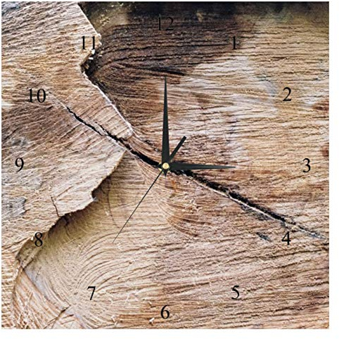 BestIdeas Orologio da parete in legno con struttura ad anello annuale a batteria, per camera da letto, soggiorno, cucina, ufficio, decorazione per la casa, silenziosa e senza ticchettio