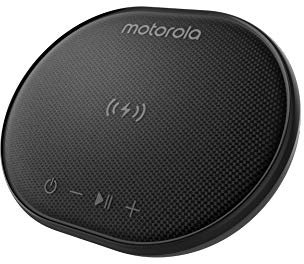 Motorola Sonic Sub 500 Bluetooth Speaker with Wireless Charging Station - 5 W Speaker with 15 Pieces Playtime - IPX7 Waterproof - Alexa and Google Assistant - Black