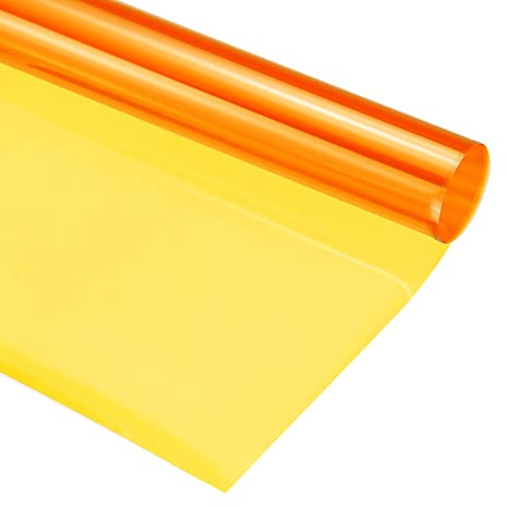 sourcing map Lighting Gel Filter 15.7x19.7 Inch Orange 85A Color Correction Sheet for Photo Studio Red Head Light, Pack of 2