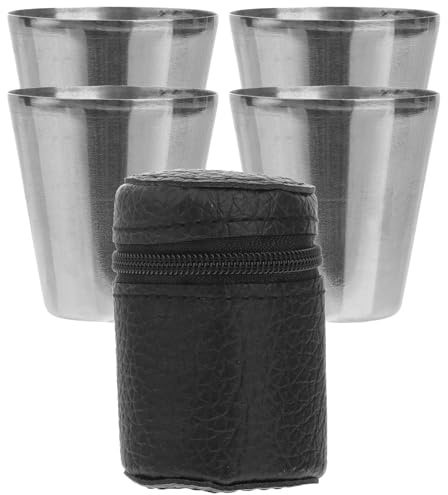 TOYANDONA Lot De 3 Gobelets En Acier Inoxydable Tasses À Café En Métal Gobelets À Shot De 30 Ml Pour Camping Randonnée Fêtes 4 Pièces X 3
