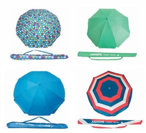JUGATOYS Strandschirm aus Aluminium, Eisen, 200 cm, Sortiert, único, Bohemien