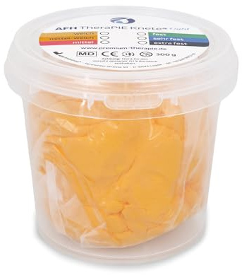 AFH TheraPIE Knete® Light | 300 g | mittel weich = gelb | Therapieknete, Knetmasse Handtherapie