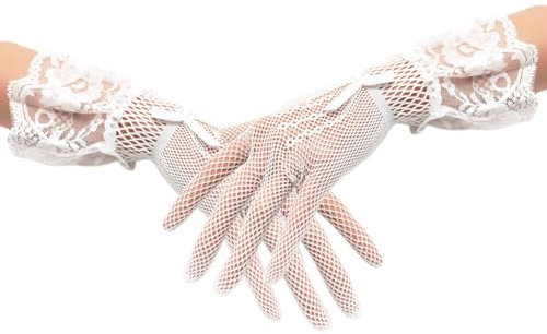 Asudaro Brauthandschuhe Kurze Florale Handschuhe Abendhandschuhe Gestrickte Mesh Spitze Handschuhe Atmungsaktive Elastische Hochzeit Handschuhe Für Braut Model Hochzeit Party Beige