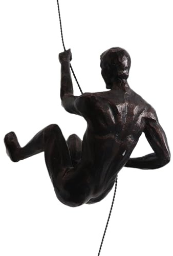 Wpsagek Herren Klettermann Wandskulptur, Wanddeko Modern Skulptur Für Wohnzimmer, Herren Figur Climbers Wanddekoration, Harz