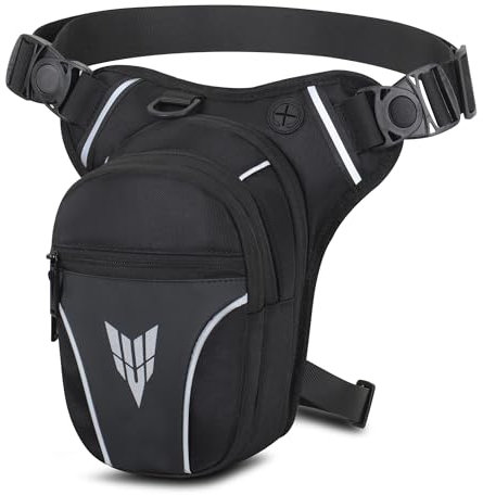 Beintasche Motorrad für Herren Damen Beintasche Taktisch Wasserdicht Multifunktionale Bauchtasche Gürteltasche für Laufen Radfahren Motorrad Sport Wandern Camping Klettern Reiten Tasche Hüfttasche