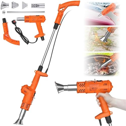 WDZDMYL Désherbeur électrique, Pistolet Thermique de désherbage électrique, Torche de désherbage avec câble de 5.9 Pieds, 5 Buses, Baguette de désherbage Chaude, allumeur de Barbecue