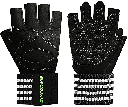 Zyxformis Guanti da Palestra per Uomo e Donna, Guanti da Fitness Traspiranti e Antiscivolo con Supporto per il Polso, per Sollevamento Pesi, Ciclismo, Bodybuilding, Palestra