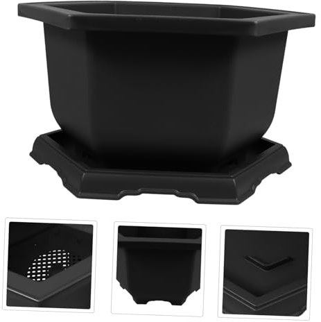 Supvox Pflanzentöpfe Aus Kunststoff Sechseckige Blumentöpfe Für Innenräume Einfache Pflanzgefäße Material Für Wohnzimmer Schlafzimmer Und Büchereien