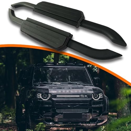 2 escalones Laterales para Land Rover Defender 90 2020-2026 L663 2 Puertas, Estribo de Pedal (Negro)