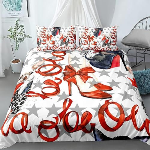 Copripiumino Ragazzo 260X230 Cm Tacco Alto Set Copripiumino, Con Chiusura A Cerniera Set Di Biancheria Da Letto Stampata In 3D, Facile Da Pulire E Microfibra Super Morbida (1 Copripiumino-75890113950