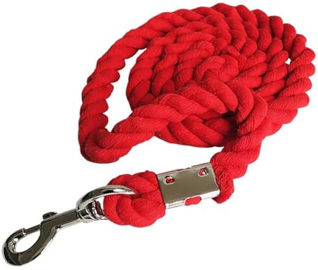 LYFDPN Redini per Cavalli Corda di Piombo per Cavalli Bullone Morbido Clip a Scatto Redini equestri Cavezze da Corsa (Red)