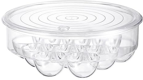 FUNNETOYU Organizador De Huevos Para Refrigerador Con Tapa Transparente Contenedor De Almacenamiento Vertical Con Alta Capacidad y Diseño Estable Para Cocina Familiar