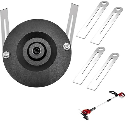 LONGHAO 1+4 pcs Lame Débroussailleuse 2 Dents Lame Débroussailleuse Kit Ecrou Tete Debroussailleuse Lame Débroussailleuse Universel,pour Pelouses,Jardins (#2)