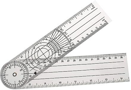 NUOBESTY Wirbelsäulen-goniometer Winkelmesser Aus Pvc Transparent Für Physiotherapie Gelenkmessung
