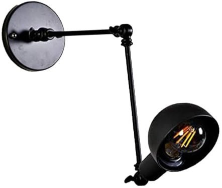 EDXTNKQC Focos Suelo Led Exterior - Luces Led Suelo, Lámpara De Pared Plegable Extensible De Brazo Largo Retro E27, Lámpara De Escalera De Metal Ajustable, Foco Industrial Oscilante