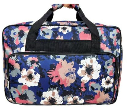 Harilla Tragetasche für Nähmaschinen, Tragetasche, Florale Handtasche mit Mehreren Aufbewahrungstaschen, Nähmaschinentasche für den Transport von Geschenken