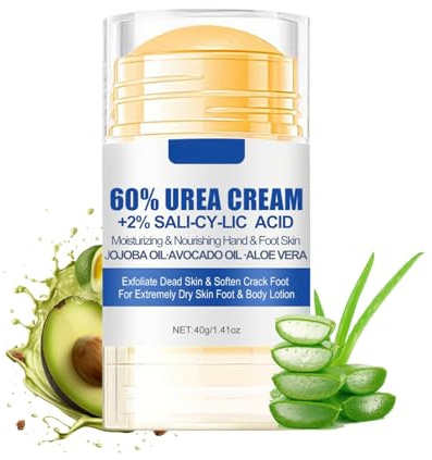 Urea Fußcreme 60%,Fußcreme mit 60% Urea für Sehr Trockene,Foot Cream,Raue und Rissige Haut,UreaCreme für Füße,Hände,Ellbogen und Knie,Pflegt die Füße,Macht die Haut Weich,Peelt AbgestorbeneHaut