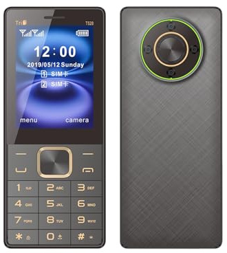 McMgc Unlocked 2.8 inch Seniors Mobile Phone 2G GSM,Big Button Mobile Phone, 3 SIM Cards support, Big Battery 1800mAh,USB Type C,Flashlight/FM Radio/MP3/Bluetooth (Black)