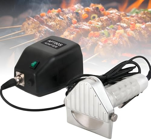Cuchillo eléctrico for kebab, cortador de shawarma portátil de 80 W con 2 cuchillas, grosor de corte de 0 a 6 mm, cuchillo de kebab de acero inoxidable, for restaurantes, carnicerías y bares.