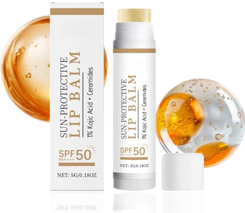 Natural Tinted Lip Balm with SPF 50 PA++++,Repairs & Brightens Dark Lips,Moisturizing Li/pstick,Sun Protection L/ip Balm for Men & Women,L/ip Lightening for Dark Lips,L/ip Sunscreen Spf 50 Stick