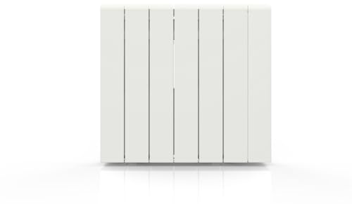 BATILEC - Radiateur à inertie ALU ZILO WiFi 1500 W - Chauffage électrique connecté Tuya, IP24, thermostat précis, 4 modes de chauffe, fil pilote 6 ordres, sécurité enfant