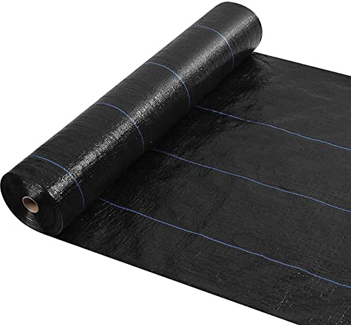 ZZHKVYUMH Tela de Barrera Resistente contra malezas - Membrana de Tela de Suelo de 90 g/m² - Supresor de malezas Negro estabilizado contra Rayos U-V(2x10m)