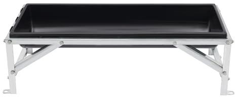 Livestock Feeding Trough, 40 Heavy-Duty Large Capacity Livestock Feeder, Detachable PP Trough & Easy to Clean, 9.25Gal Capacity Goat Feeder for Goats, Sheep, Deer, Pigs, Cows, Ponies, and Horses