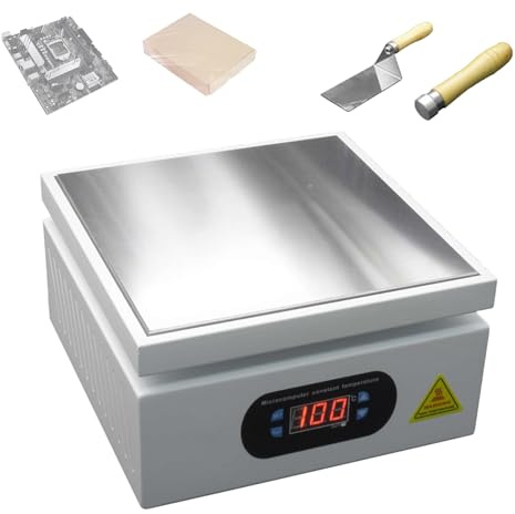 Station de soudage 800 W Plaque chauffante 200 x 200 mm, station de préchauffage numérique LCD réglable de 0 à 400 °C, plaque chauffante électrique pour carte PCB, réparation d'écran de téléphone