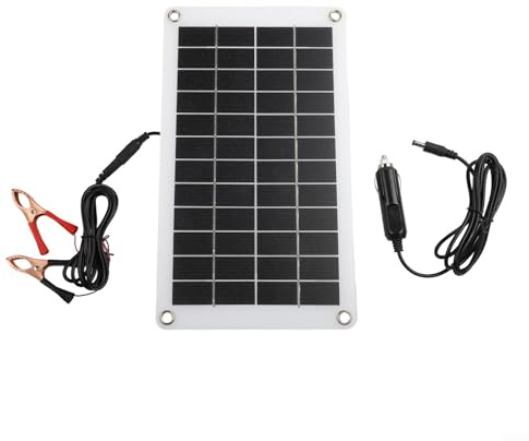 30W 12V Semiflexible Solar Erhaltungsladegerät, Monokristalline Panel mit Clips für Wohnmobil, Boot, Motorrad, Autobatterie Wartung