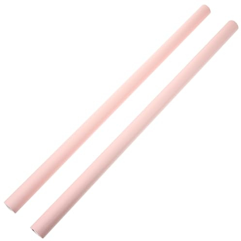 BESTOMZ Bastones para Estiramiento de Yoga 2 Piezas 60 Cm Espuma y Acero para Corrección de Postura, Entrenamiento de Danza y Fitness, Color Rosa Piel, Herramienta Multiusos para Espalda