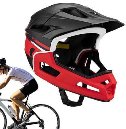 Full Face -Hjälm |Hjälm För Herrar Och Kvinnor Vuxna | Justerbar Skyddshjälm Med Ventileringshål För Cyklister - Till Vuxna Ryttare Och Även Nybörjare