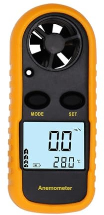 Digital Anemometer, Portable Digital Anemometer Meter Temperature TesterWind Speed Gauge 30m/s LCD Hand-held Tool GM816