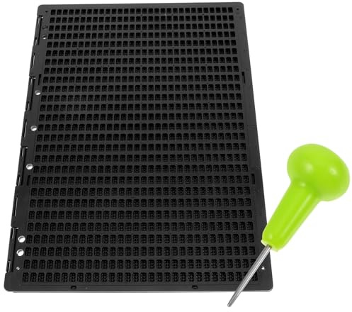 Placca Cieca Braille 27 Linee 30 Celle, Plastico Nero | Back To School Party, Tavoletta Braille con Punteruolo, Riutilizzabile
