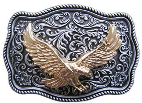 JEAN'S FRIEND New Vintage Silver Plating Western Cowboy Cowgirl Flowers Oval Belt Buckle Gürtelschnallen
