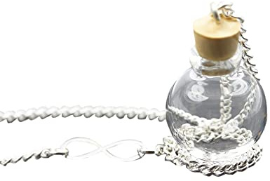 KLAPPERGLAS Wunschkugel Infinity Silber Kette befüllbar | Tierhaar Kette, Kleine Urne, Unendlichkeit