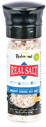 Redmond Real Sea Salt - Natural Unrefined Organic Gluten Free, Coarse Salt with Coarse Grinder (Original)