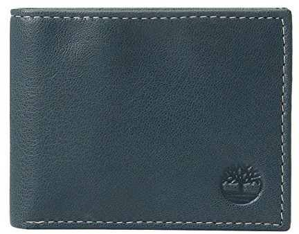 Timberland Men's Blix Slimfold Leather Wallet, Navy, One Size