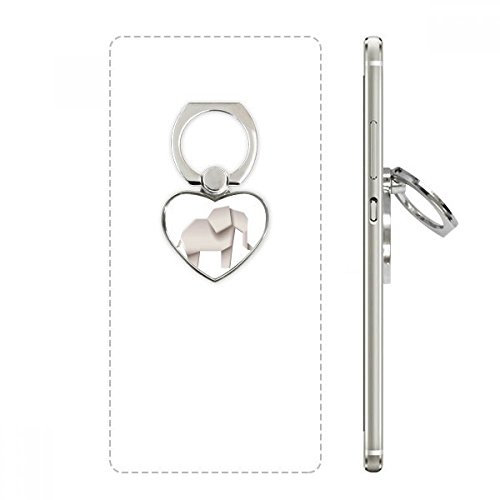 DIYthinker Origami Geometric Abstract Elephant Pattern Heart Cell Phone Ring Stand Holder Bracket Universal Support Gift