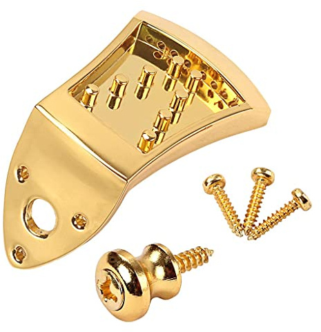 8 Saiten Mandoline Saitenhalter für Mandoline Ersatz 2,20x1,75x0,35 (L x W) goldfarben