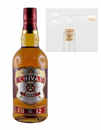Chivas Regal 12 Jahre Scotch Whisky + Glaskugelportionierer zum feinen Dosieren Genießer Set Männergeschenke Whisky Geschenk idee